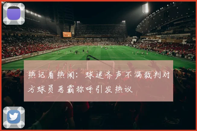热记看热闹：球迷齐声不满裁判对方球员恶霸称呼引发热议
